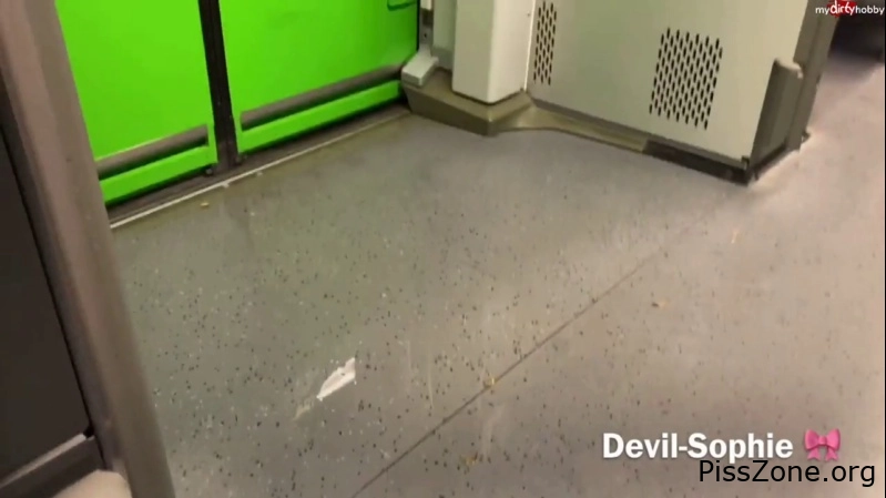 Real Slut Piss - Public Latex Piss In The Train Compartment 2025, Devil Sophie, pee kink